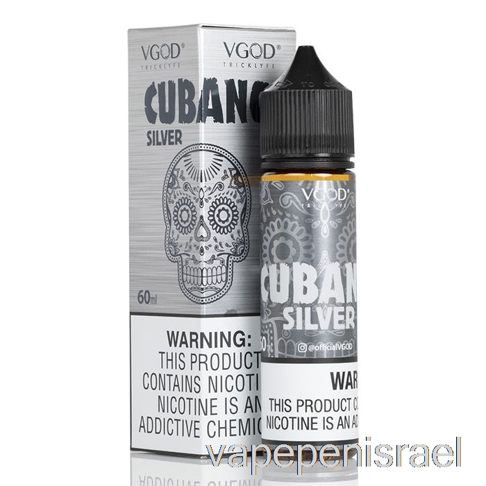 חד פעמי Vape Israel Cubano כסף - Vgod E-liquid - 60 מ"ל 3 מ"ג